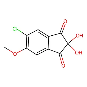 1H-Indene-1,3(2H)-dione, 5-chloro-2,2-dihydroxy-6-methoxy- structure