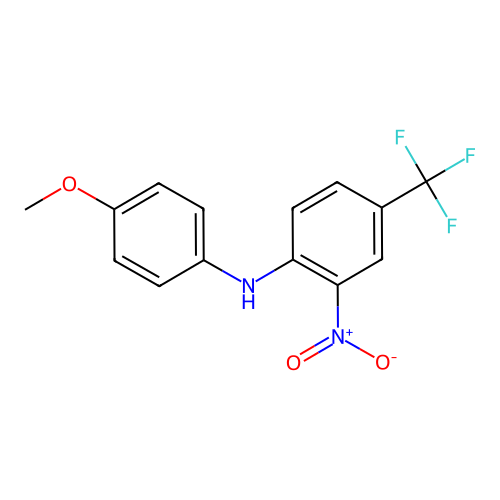 N-(4-methoxyphenyl)-2-nitro-4-(trifluoromethyl)aniline structure