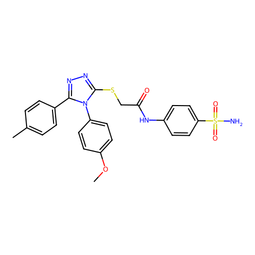 2-{[4-(4-methoxyphenyl)-5-(4-methylphenyl)-4H-1,2,4-triazol-3-yl]sulfanyl}-N-(4-sulfamoylphenyl)acetamide structure