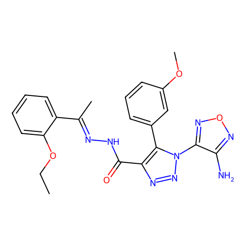 C22H22N8O4 structure