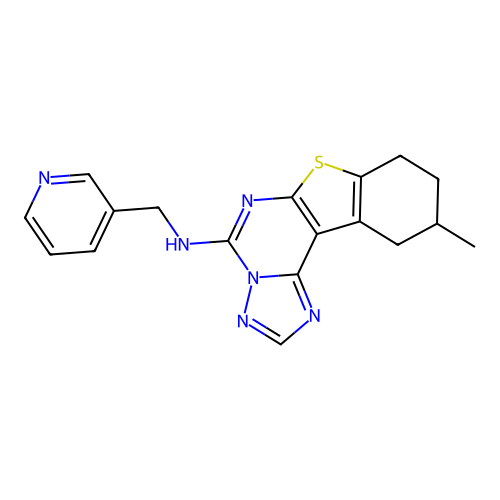 C18H18N6S structure