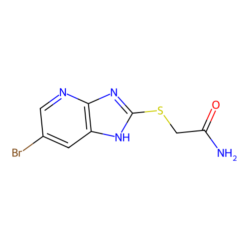 2-[(6-bromo-3H-imidazo[4,5-b]pyridin-2-yl)sulfanyl]acetamide structure