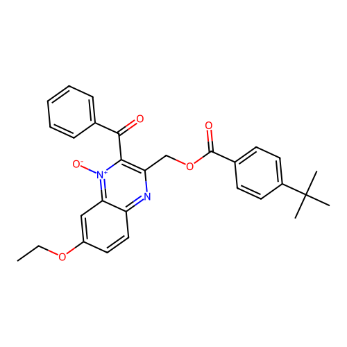 (3-Benzoyl-6-ethoxy-4-oxidoquinoxalin-4-ium-2-yl)methyl 4-tert-butylbenzoate structure