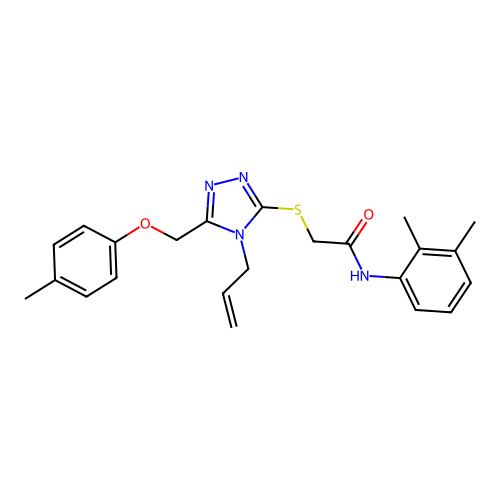 2-((4-allyl-5-((p-tolyloxy)methyl)-4H-1,2,4-triazol-3-yl)thio)-N-(2,3-dimethylphenyl)acetamide structure