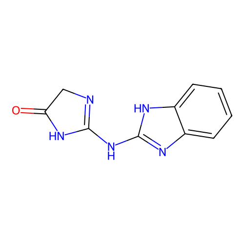 2-(1H-benzimidazol-2-ylamino)-1,4-dihydroimidazol-5-one structure