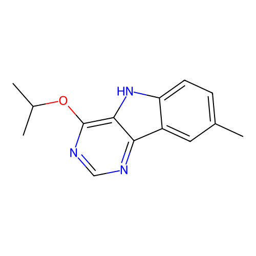 8-methyl-4-(propan-2-yloxy)-5H-pyrimido[5,4-b]indole structure