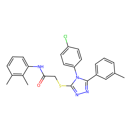 2-{[4-(4-chlorophenyl)-5-(3-methylphenyl)-4H-1,2,4-triazol-3-yl]sulfanyl}-N-(2,3-dimethylphenyl)acetamide structure