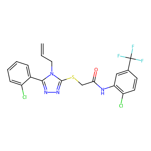 C20H15Cl2F3N4OS structure
