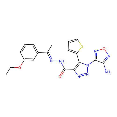 C19H18N8O3S structure