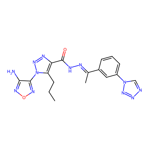 C17H18N12O2 structure
