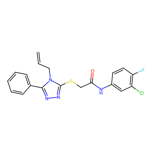 C19H16ClFN4OS structure