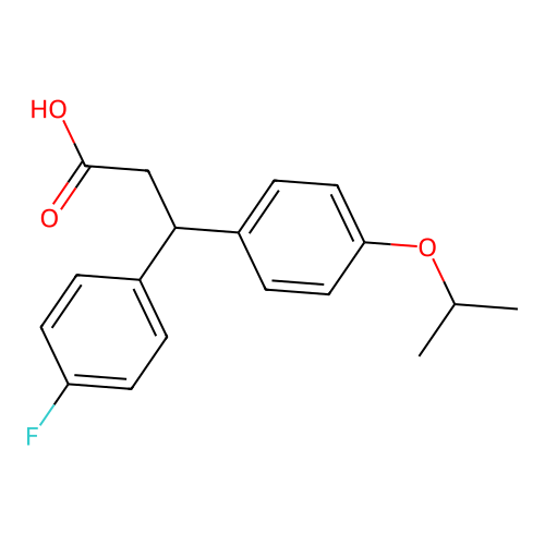 3-(4-Fluoro-phenyl)-3-(4-isopropoxy-phenyl)-propionic acid structure