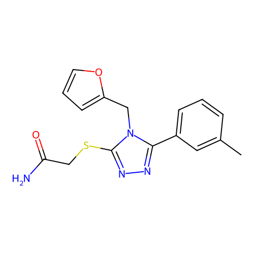 2-{[4-(furan-2-ylmethyl)-5-(3-methylphenyl)-4H-1,2,4-triazol-3-yl]sulfanyl}acetamide structure