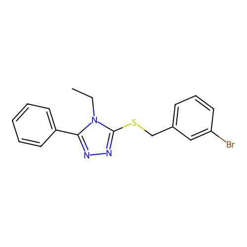 3-[(3-Bromophenyl)methylthio]-4-ethyl-5-phenyl-1,2,4-triazole structure
