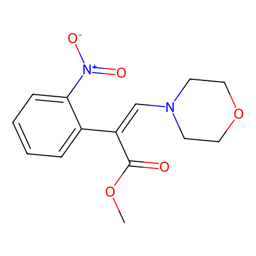 (Z)-methyl 3-morpholino-2-(2-nitrophenyl)acrylate structure