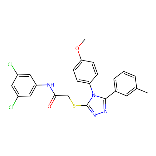 N-(3,5-dichlorophenyl)-2-{[4-(4-methoxyphenyl)-5-(3-methylphenyl)-4H-1,2,4-triazol-3-yl]sulfanyl}acetamide structure