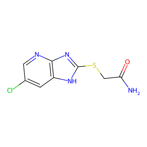 2-[(6-chloro-1H-imidazo[4,5-b]pyridin-2-yl)sulfanyl]acetamide structure