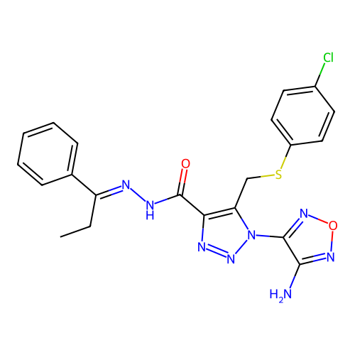 C21H19ClN8O2S structure