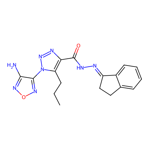 C17H18N8O2 structure