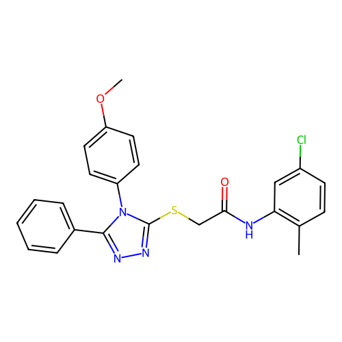 N-(5-chloro-2-methylphenyl)-2-{[4-(4-methoxyphenyl)-5-phenyl-4H-1,2,4-triazol-3-yl]sulfanyl}acetamide structure