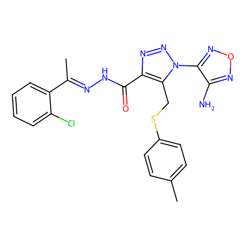 C21H19ClN8O2S structure