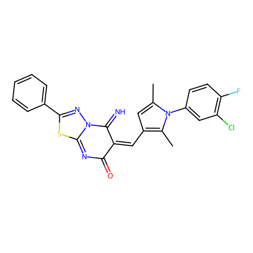 C24H17ClFN5OS structure