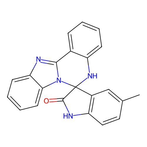 5'-methyl-5H-spiro[benzimidazo[1,2-c]quinazoline-6,3'-indol]-2'(1'H)-one structure