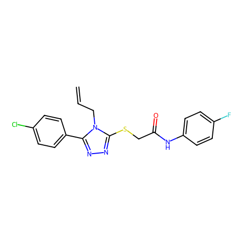 C19H16ClFN4OS structure