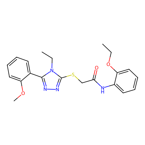 N-(2-ethoxyphenyl)-2-{[4-ethyl-5-(2-methoxyphenyl)-4H-1,2,4-triazol-3-yl]sulfanyl}acetamide structure