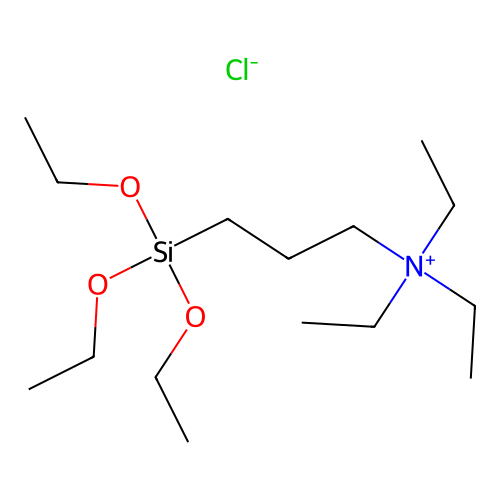 Triethyl(3-(triethoxysilyl)propyl)ammonium chloride structure