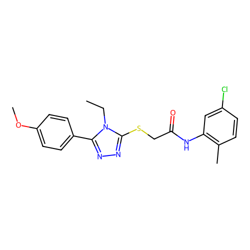 N-(5-chloro-2-methylphenyl)-2-((4-ethyl-5-(4-methoxyphenyl)-4H-1,2,4-triazol-3-yl)thio)acetamide structure