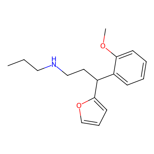 3-(furan-2-yl)-3-(2-methoxyphenyl)-N-propylpropan-1-amine structure