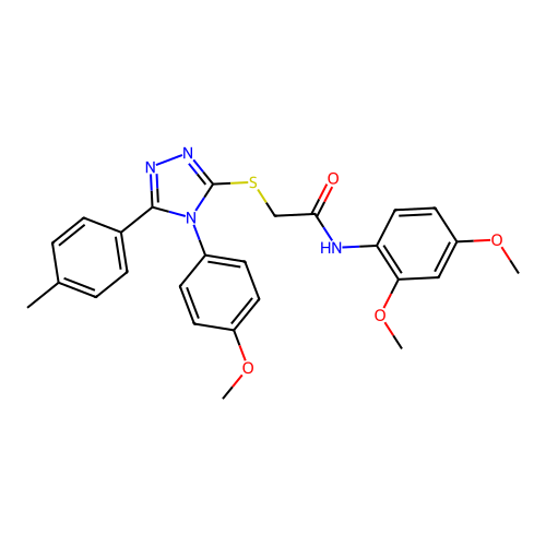 N-(2,4-dimethoxyphenyl)-2-{[4-(4-methoxyphenyl)-5-(4-methylphenyl)-4H-1,2,4-triazol-3-yl]sulfanyl}acetamide structure