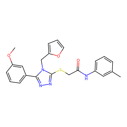 2-{[4-(furan-2-ylmethyl)-5-(3-methoxyphenyl)-4H-1,2,4-triazol-3-yl]sulfanyl}-N-(3-methylphenyl)acetamide structure