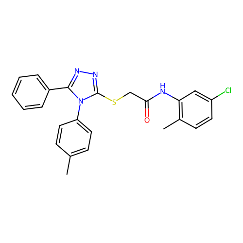 N-(5-chloro-2-methylphenyl)-2-{[4-(4-methylphenyl)-5-phenyl-4H-1,2,4-triazol-3-yl]sulfanyl}acetamide structure