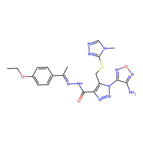 C19H21N11O3S structure