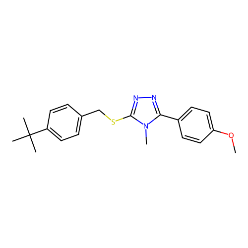 3-[(4-tert-butylbenzyl)sulfanyl]-5-(4-methoxyphenyl)-4-methyl-4H-1,2,4-triazole structure