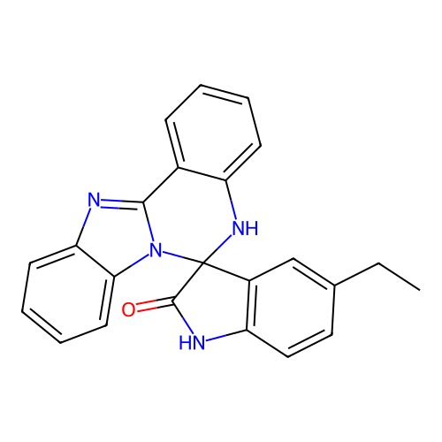 5'-ethyl-5H-spiro[benzimidazo[1,2-c]quinazoline-6,3'-indol]-2'(1'H)-one structure