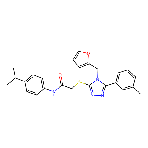2-{[4-(furan-2-ylmethyl)-5-(3-methylphenyl)-4H-1,2,4-triazol-3-yl]sulfanyl}-N-[4-(propan-2-yl)phenyl]acetamide structure