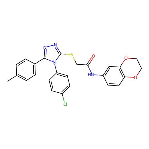 2-{[4-(4-chlorophenyl)-5-(4-methylphenyl)-4H-1,2,4-triazol-3-yl]sulfanyl}-N-(2,3-dihydro-1,4-benzodioxin-6-yl)acetamide structure