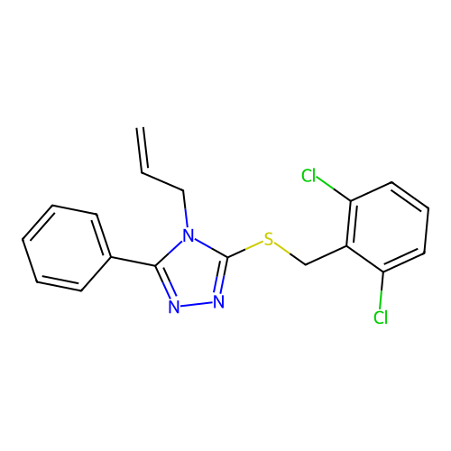 3-[(2,6-Dichlorophenyl)methylthio]-5-phenyl-4-prop-2-enyl-1,2,4-triazole structure