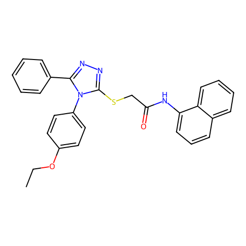 2-{[4-(4-ethoxyphenyl)-5-phenyl-4H-1,2,4-triazol-3-yl]sulfanyl}-N-(naphthalen-1-yl)acetamide structure
