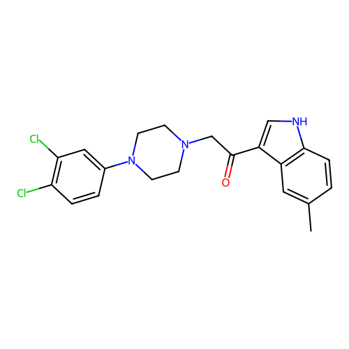 2-[4-(3,4-dichlorophenyl)piperazin-1-yl]-1-(5-methyl-1H-indol-3-yl)ethanone structure