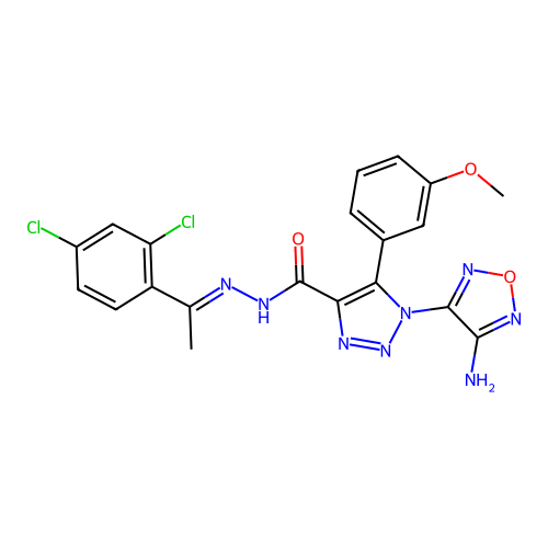 C20H16Cl2N8O3 structure