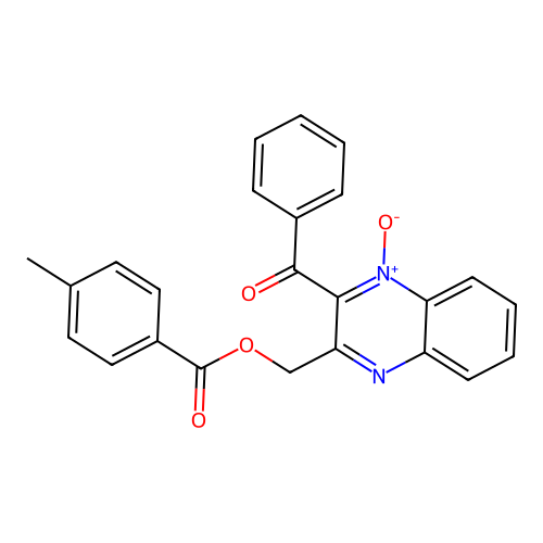 (3-Benzoyl-4-oxidoquinoxalin-4-ium-2-yl)methyl 4-methylbenzoate structure