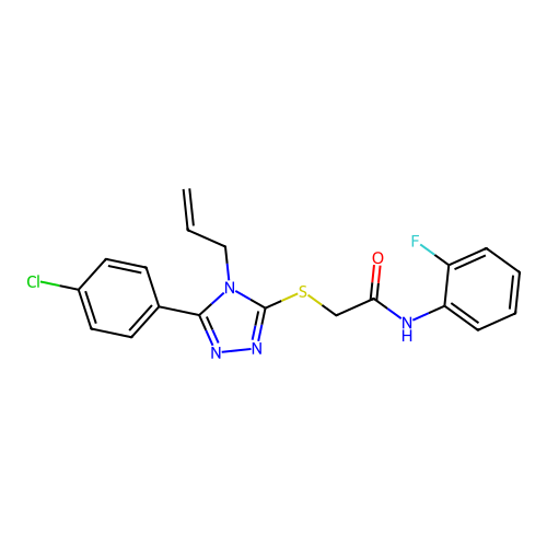 C19H16ClFN4OS structure