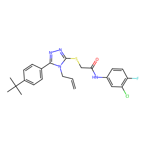 C23H24ClFN4OS structure