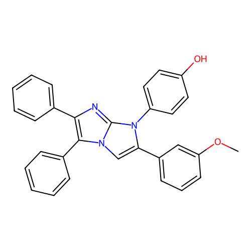 4-(2-(3-methoxyphenyl)-5,6-diphenyl-1H-imidazo[1,2-a]imidazol-1-yl)phenol structure