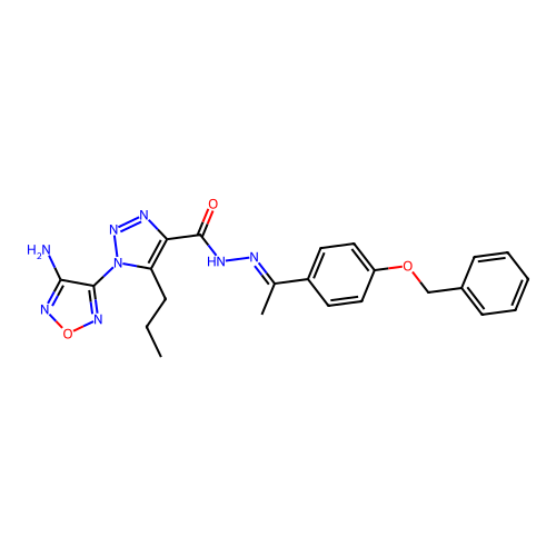 C23H24N8O3 structure