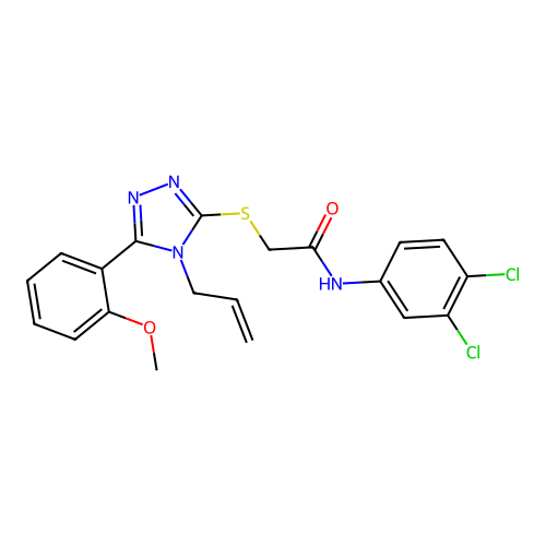 N-(3,4-dichlorophenyl)-2-[[5-(2-methoxyphenyl)-4-prop-2-enyl-1,2,4-triazol-3-yl]sulfanyl]acetamide structure